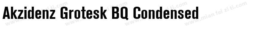 Akzidenz Grotesk BQ Condensed A Bol字体转换
